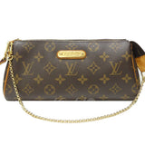 Louis Vuitton Monogram Eva Chain Shoulder Bag Brown