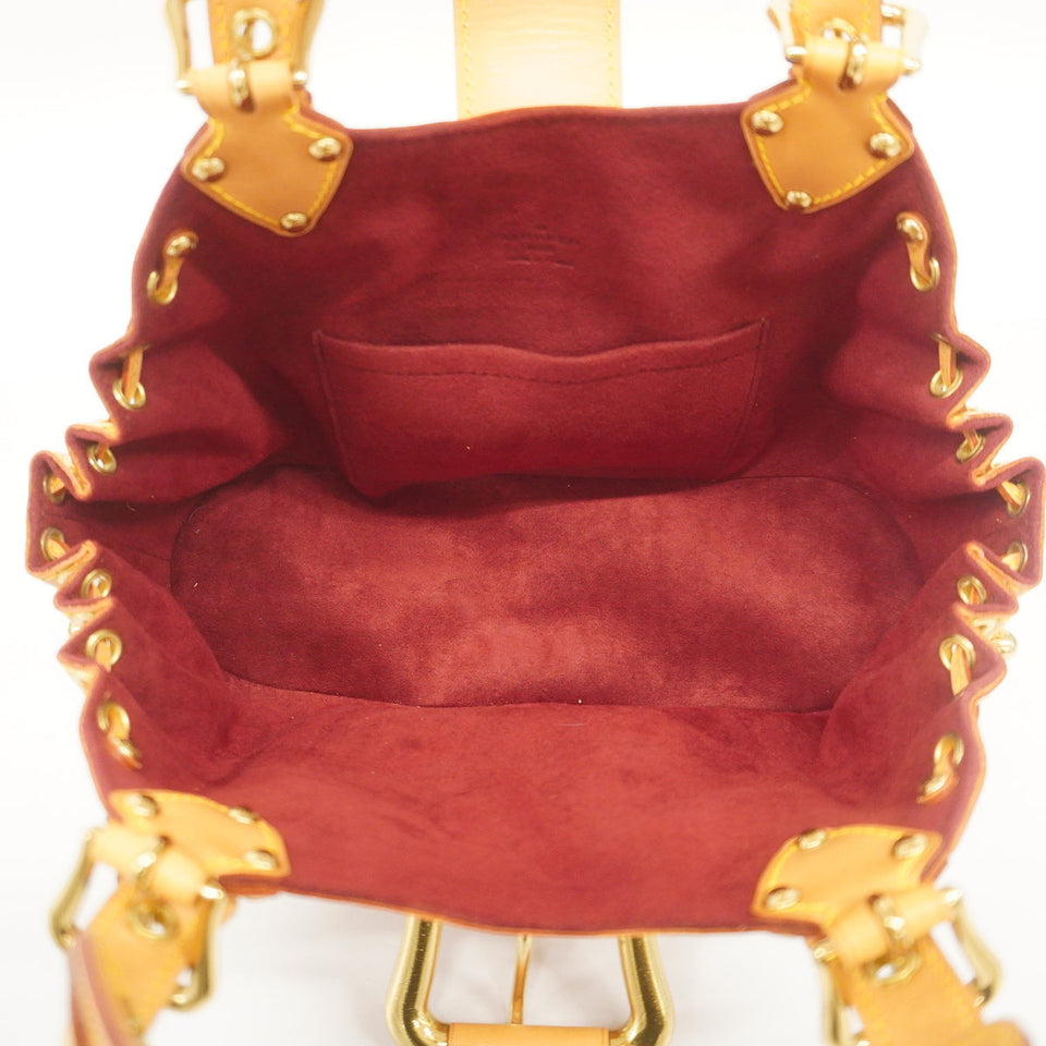 Louis Vuitton Handbag Monogram Multicolor Theda GM White