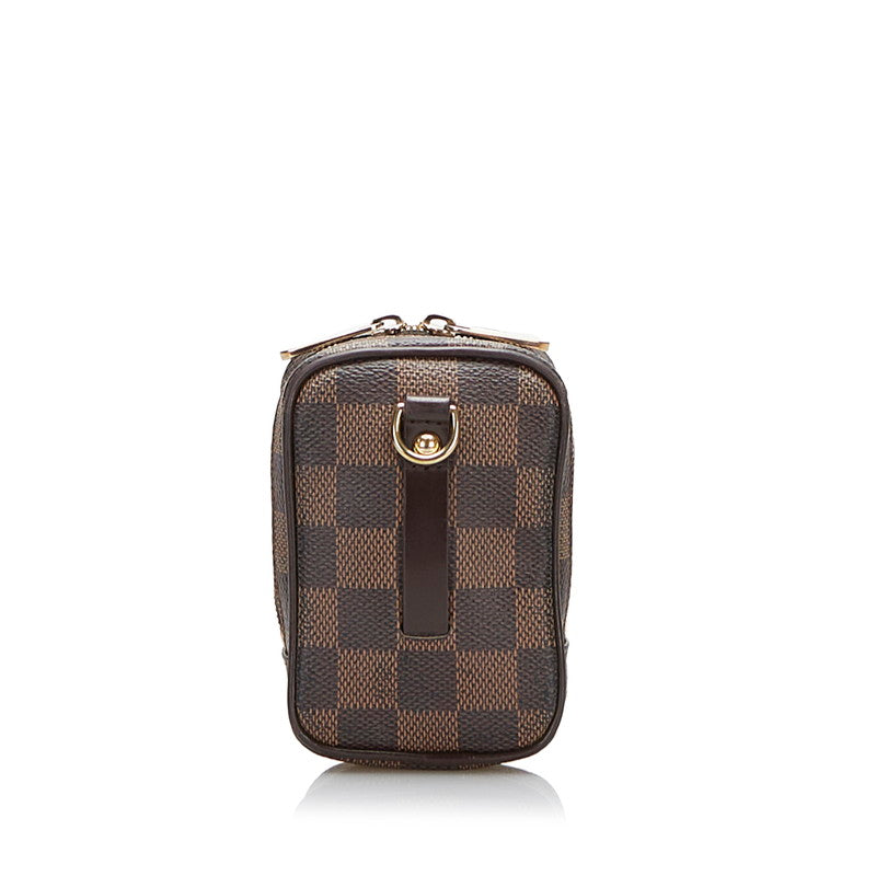 Louis Vuitton Damier Ebene Etui Okapi PM Diagonal Shoulder Bag Brown Leather
