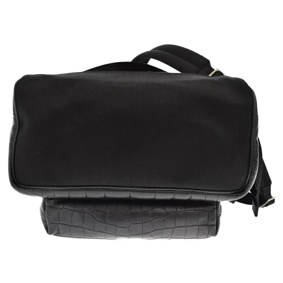Saint Laurent- Paris Embossed Leather City Backpack Rucksack Black