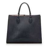 Louis Vuitton Lock Me Tote MM Handbag Shoulder Bag 2WAY Noir Black Leather