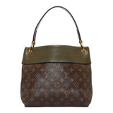 Louis Vuitton Monogram Tuileries Shoulder Bag Brown Khaki Leather