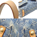 Louis Vuitton Monogram Denim Baggy PM Shoulder Bag Blue