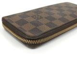Louis Vuitton Portefeuille Clemence Round Zipper Long Wallet Damier Cerise