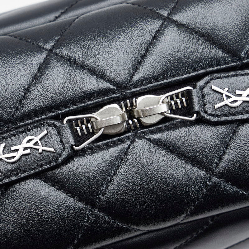 Saint Laurent- Crossbody Chain Shoulder Bag Black