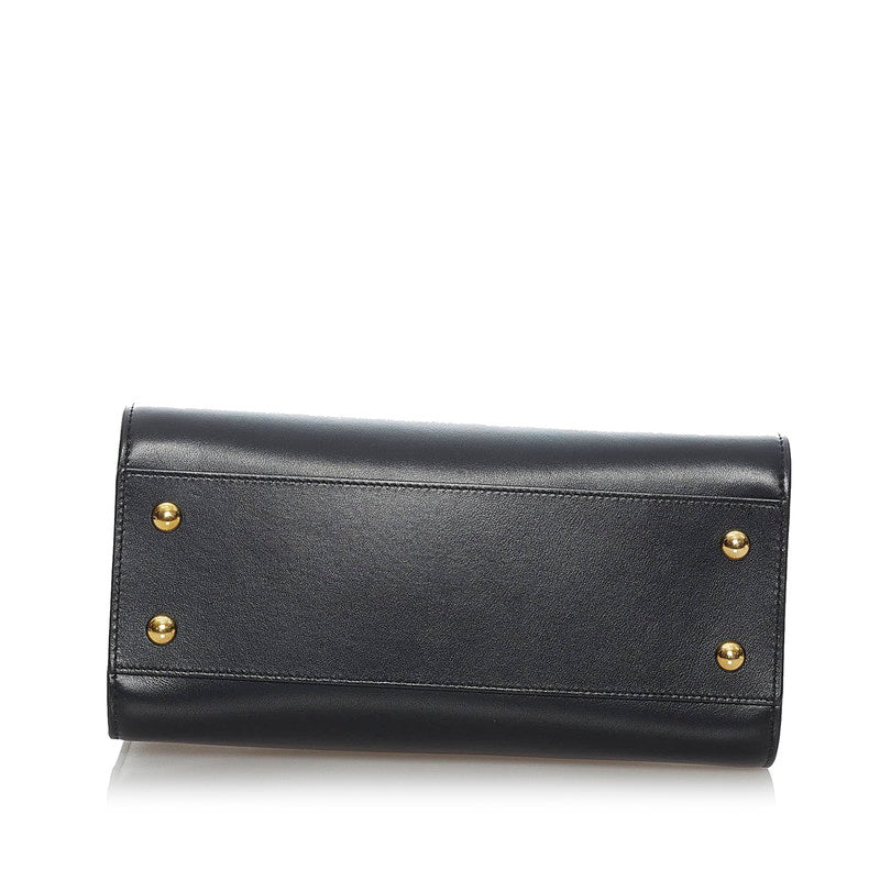 Saint Laurent- Baby Cabas Black Leather Handbag Shoulder Bag