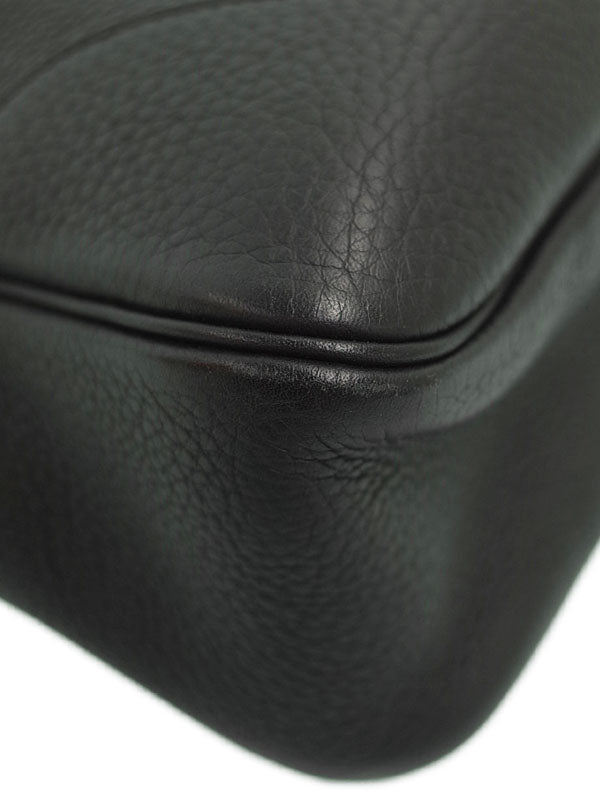 Hermes Trim G Engraved Shoulder Bag Black