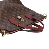 Louis Vuitton Flower Zipped Tote MM Monogram Bordeaux Red