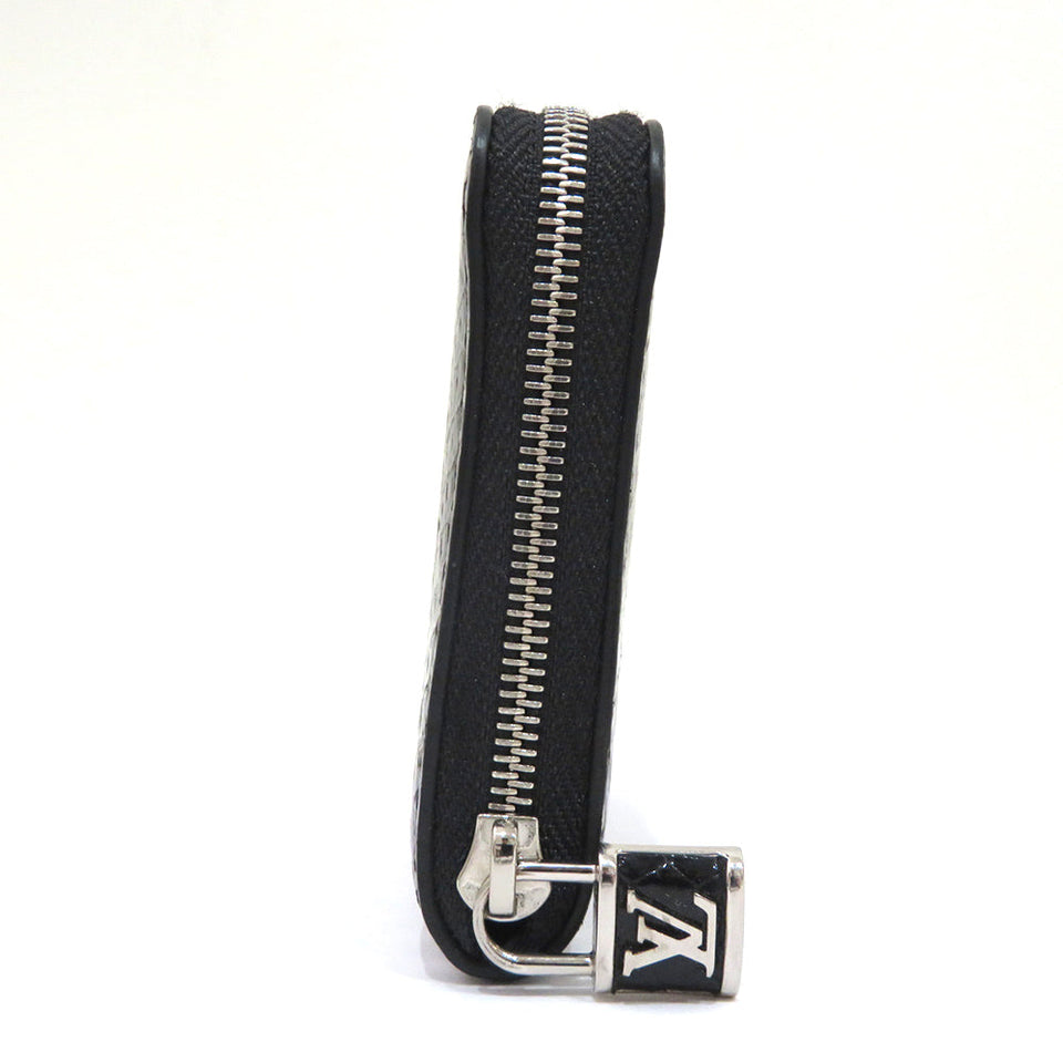 Louis Vuitton Wallet Zippy Coin Purse Exotic Leather Python Black