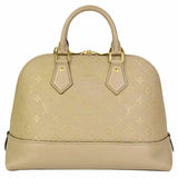 Louis Vuitton Neo Alma PM Shoulder Emplant Leather Handbag Creme