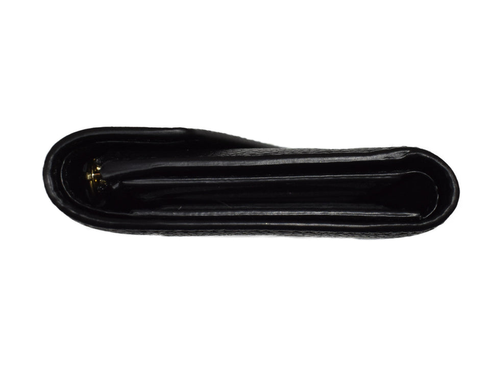 Louis Vuitton Portefeuille Victorine M80968 Folding wallet Monogram Implant leather Black x Beige