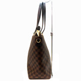 Louis Vuitton Jersey Damier Canvas Ebene Brown Tote Bag