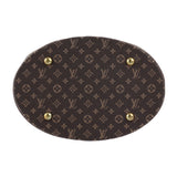 Louis Vuitton Bucket PM Tote Bag Monogram Minilan Leather Dark