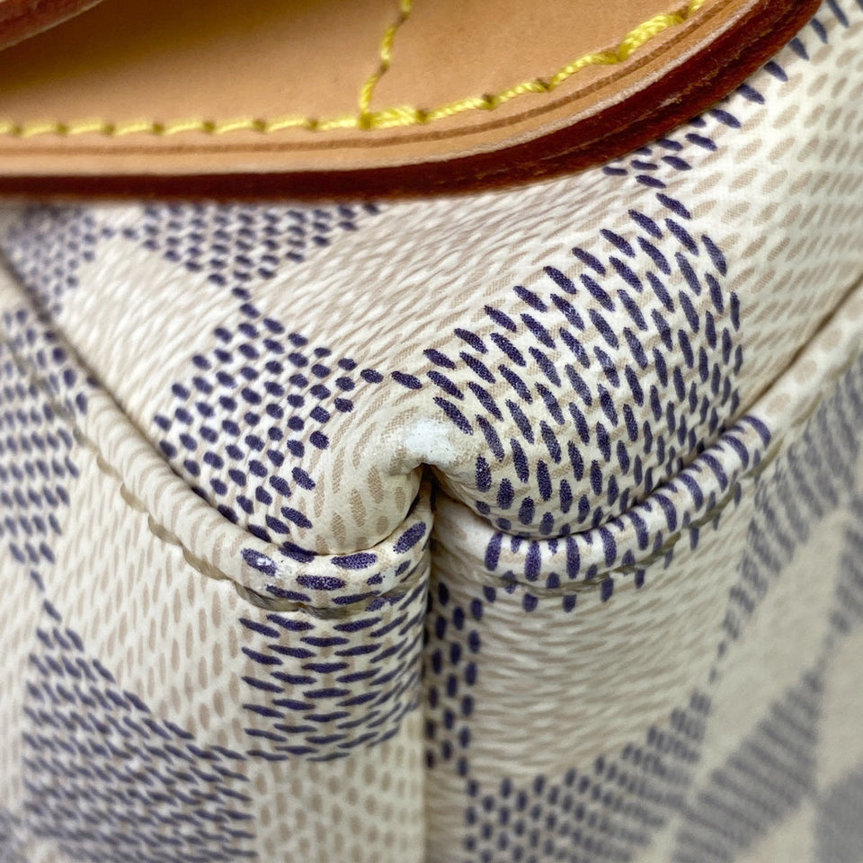 Louis Vuitton Sperone Backpack Daypack Rucksack Damier Azur White