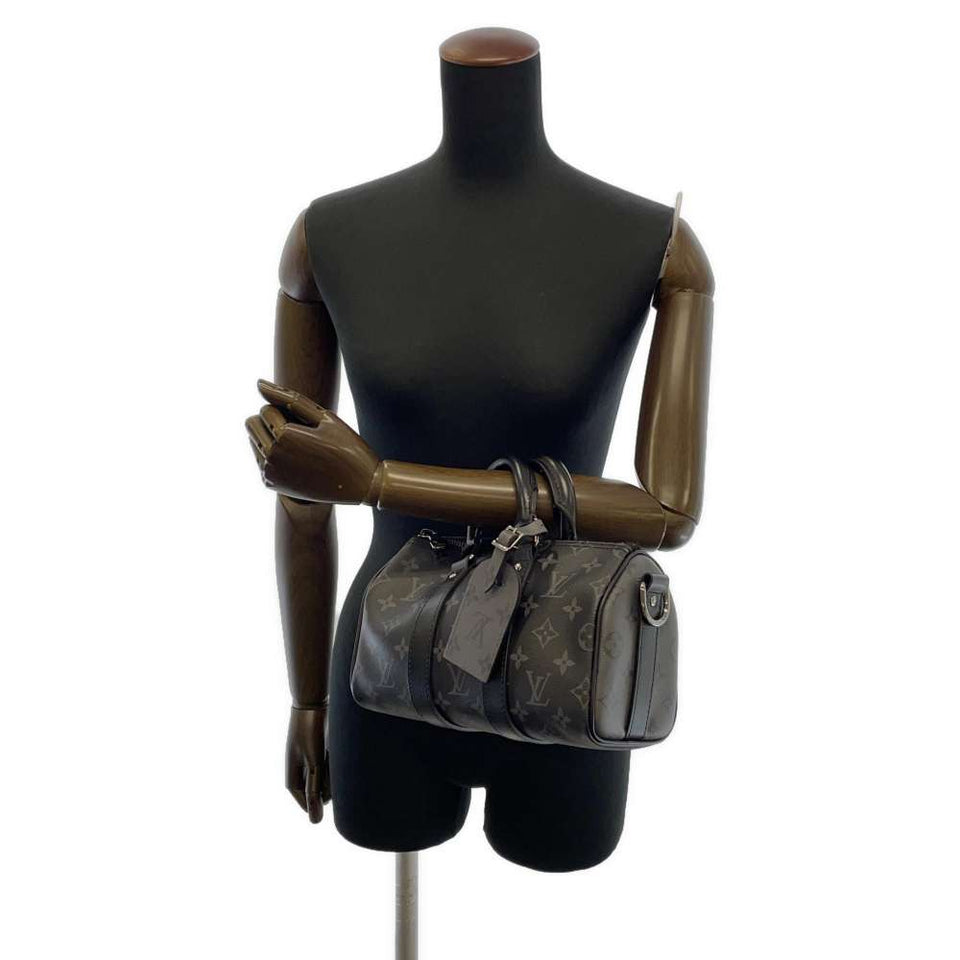 Louis Vuitton Handbag Monogram Eclipse Keepall Bandouliere 25 Black