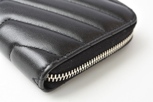 Saint Laurent- Paris Wallet Long Wallet Leather Black