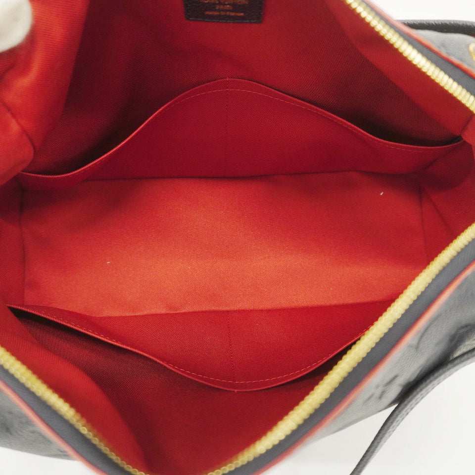 Louis Vuitton Monogram Implant Ponthieu PM Shoulder Bag Marine Rouge