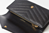 Saint Laurent- Paris Wallet Long Wallet Leather Black