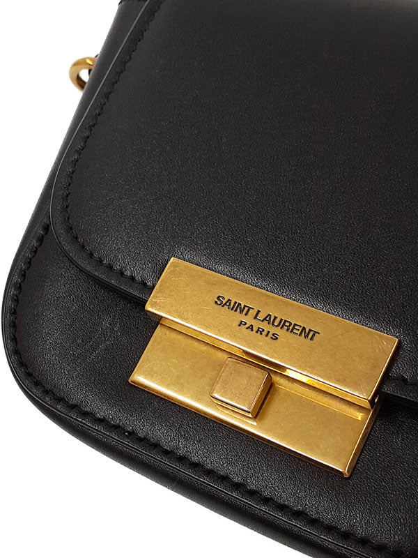Saint Laurent- Paris Betty Leather Shoulder Bag Black