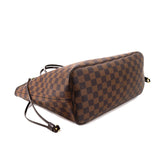Louis Vuitton Damier Neverfull MM Tote Bag Ebene Cerise Brown Gold Hardware