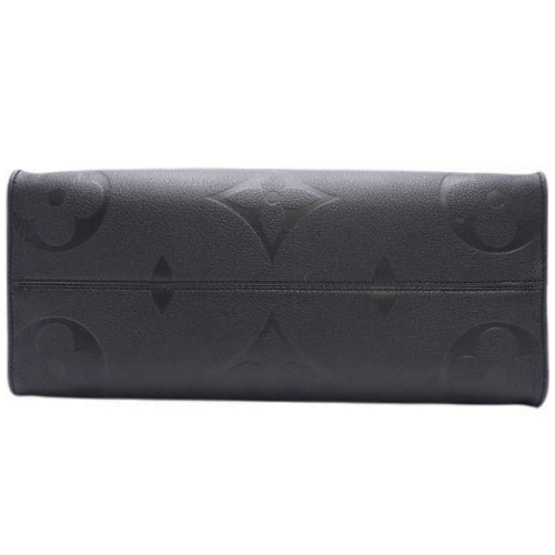 Louis Vuitton Monogram Emplant Noir On The Go MM Tote Bag Shoulder Bag Black