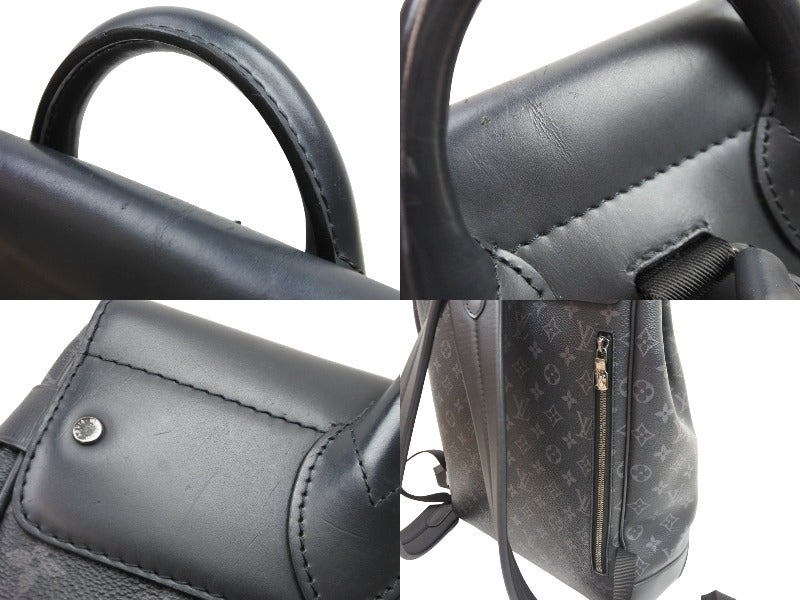 Louis Vuitton Backpack Steamer Monogram Eclipse Canvas Black