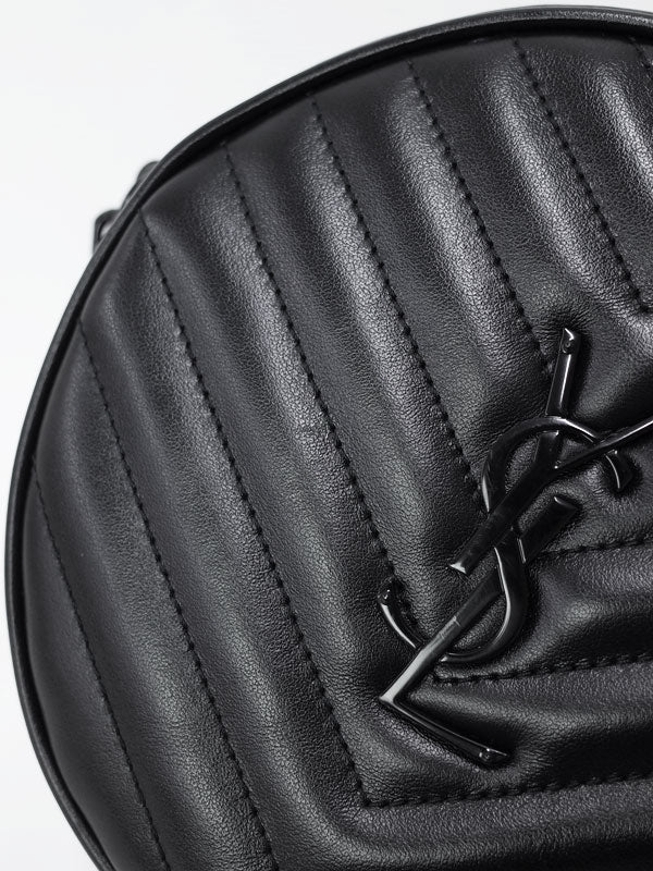 Saint Laurent- Paris Vinyl Chain Shoulder Bag Black