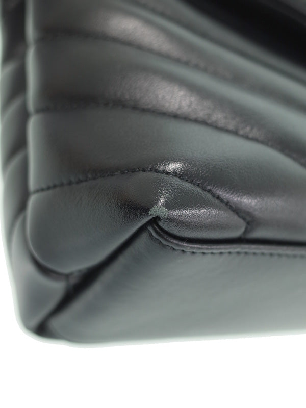 Saint Laurent- Paris Lulu Small Leather Chain Shoulder Bag Black
