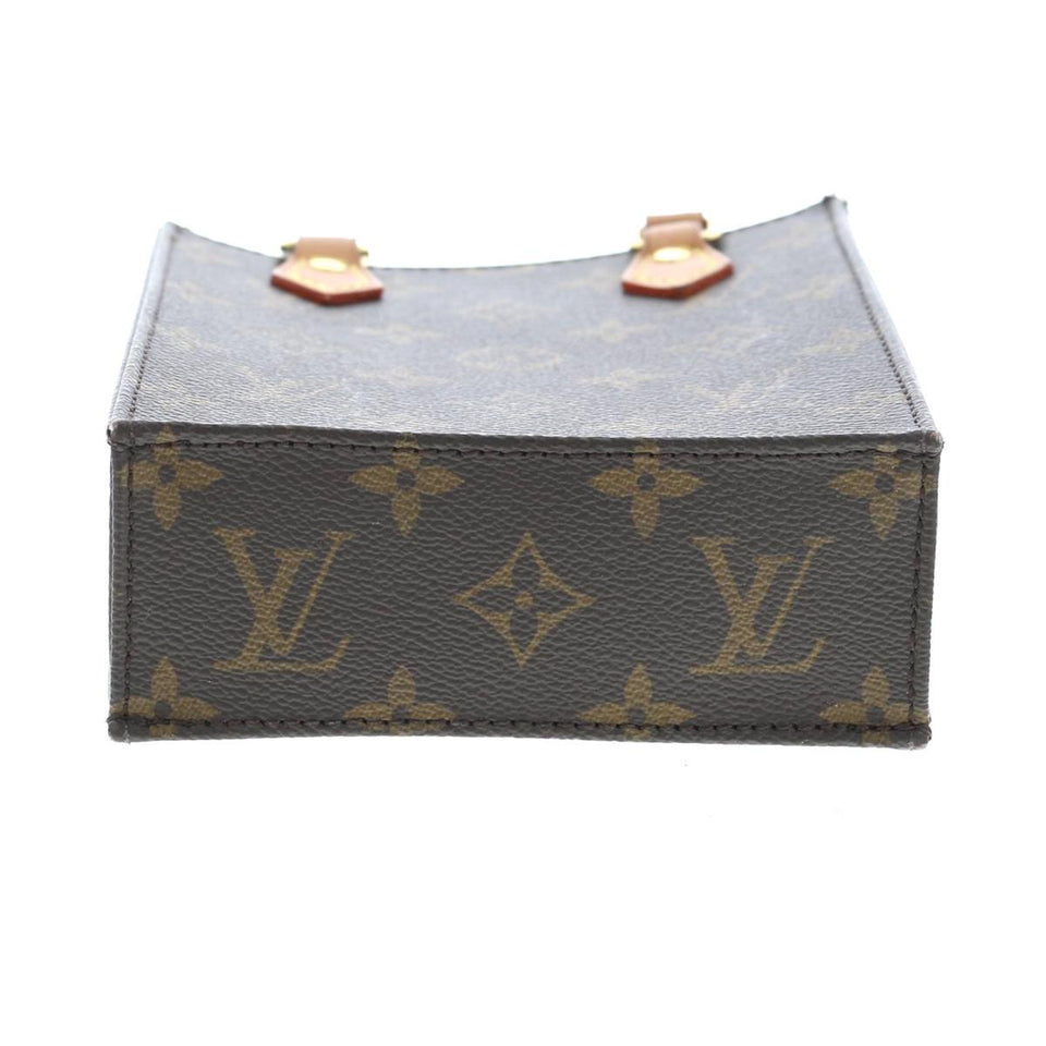 Louis Vuitton Petite Sac Plat Shoulder Bag Monogram Brown