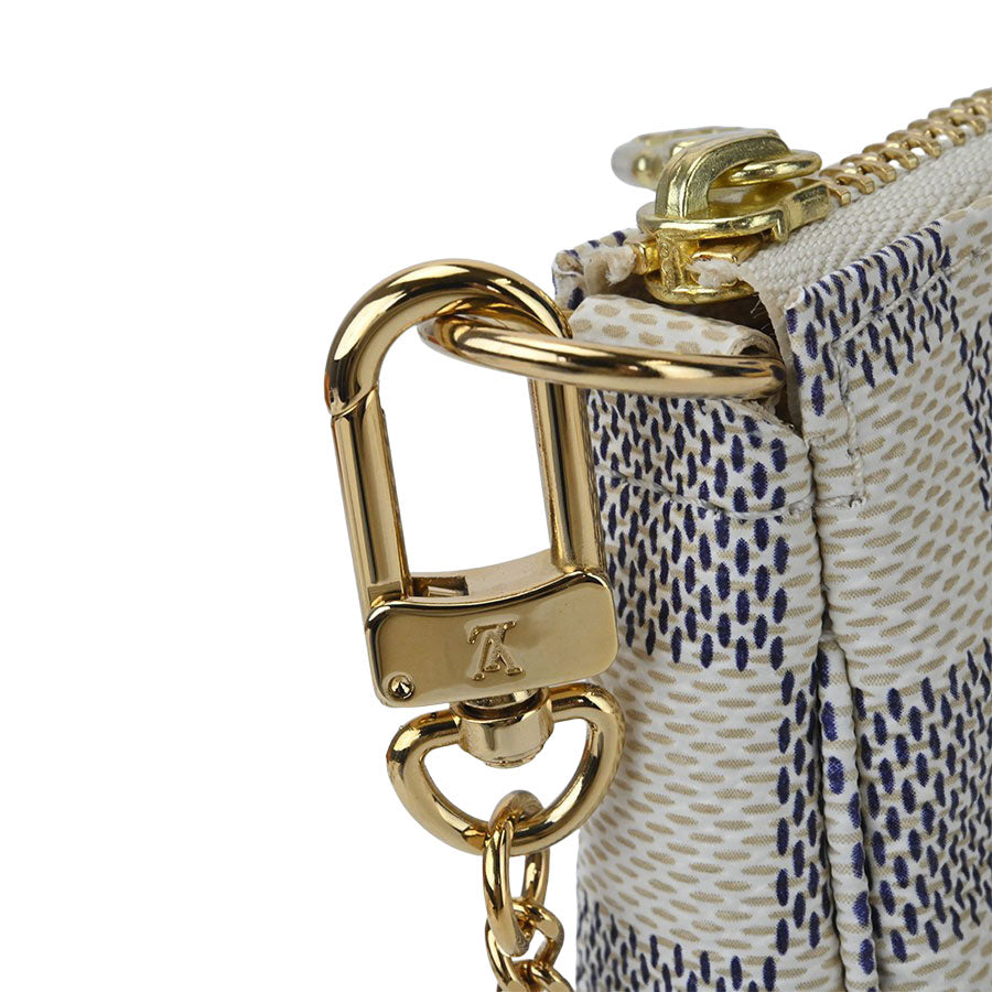 Louis Vuitton Mini Pochette Accessoire Damier Azur White