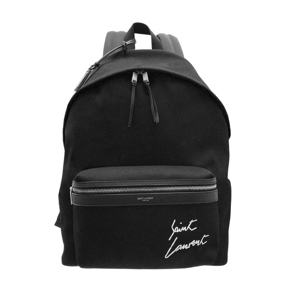 Saint Laurent- Embroidery Backpack Black