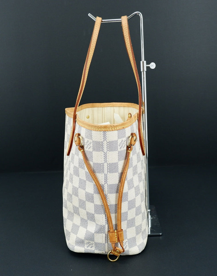 Louis Vuitton Neverfull PM Damier Azur Tote Bag Handbag