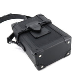 Louis Vuitton Vertical Trunk Wearable Wallet Shoulder Bag Taurillon Leather Black