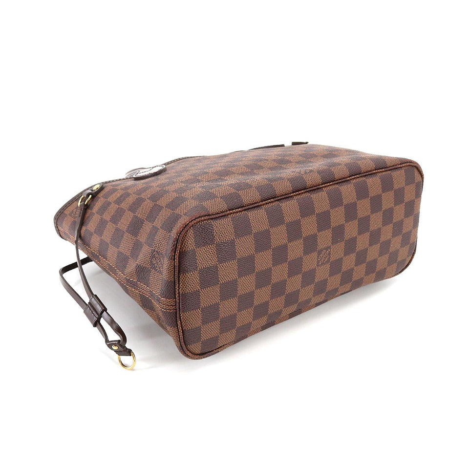 Louis Vuitton Damier Neverfull PM Tote Bag Ebene Series Brown