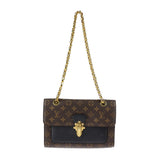 Louis Vuitton Victoire Shoulder Bag Monogram Canvas Calfskin Brown