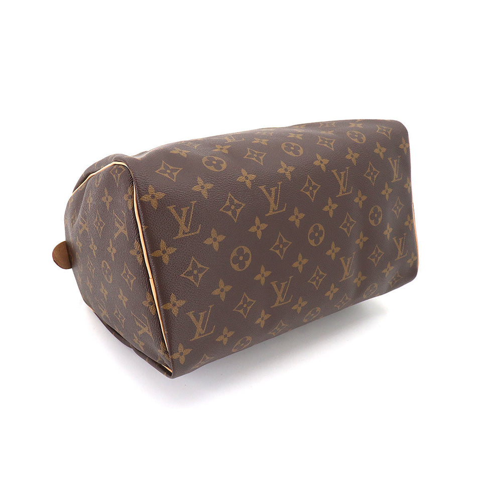 Louis Vuitton Monogram Speedy 30 Hand Bag Brown
