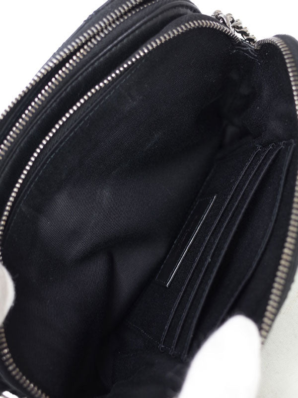Saint Laurent- Becky Double Zip Pouch Shoulder Bag Black