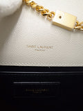 Saint Laurent- Logo Kate Chain Shoulder Bag White