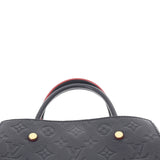 Louis Vuitton Monogram Empreinte Montaigne BB Marine Rouge