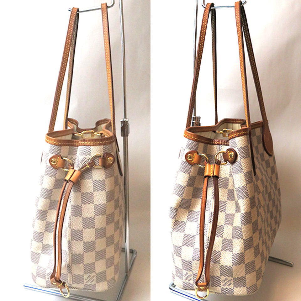 Louis Vuitton Neverfull PM Azure White Tote Bag