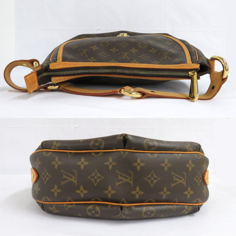 Louis Vuitton Turam PM Monogram Shoulder Bag Brown Leather