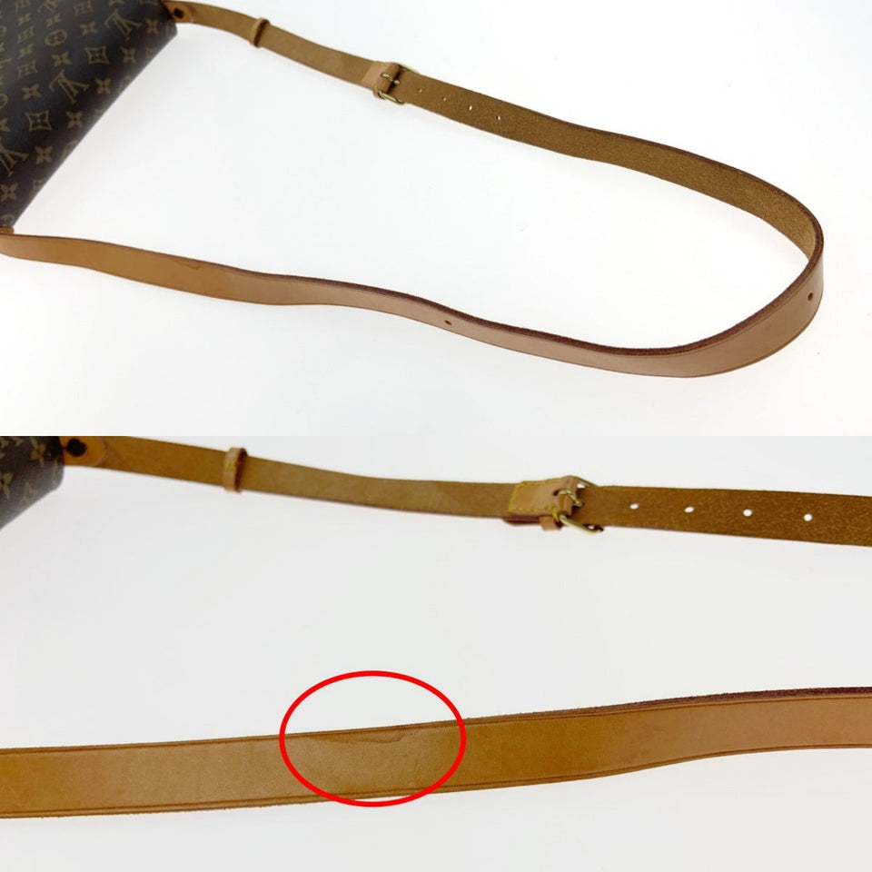 Louis Vuitton Monogram Cartesier Shoulder Bag Brown