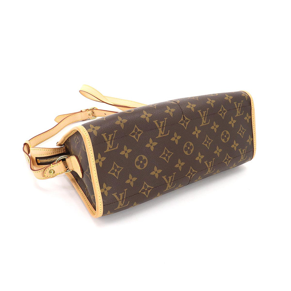 Louis Vuitton Monogram Popincourt Long Shoulder Bag Brown Gold Hardware