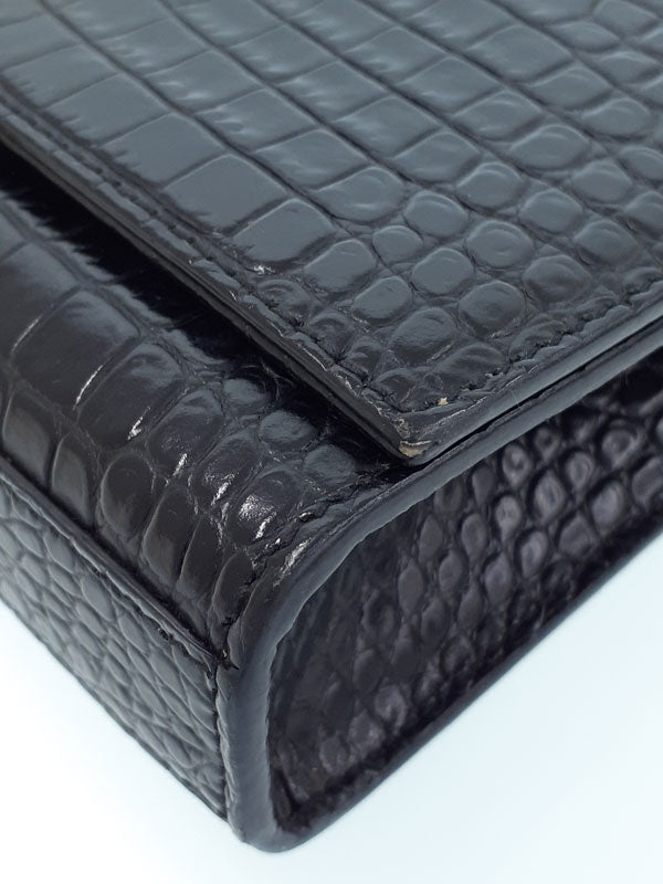 Saint Laurent- Paris Logo Kate Chain Shoulder Bag Black