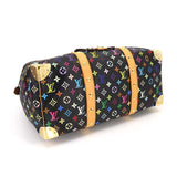 Louis Vuitton Monogram Multicolor Keepall 45 Boston Bag Noir
