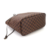 Louis Vuitton Damier Neverfull MM Tote Bag Brown Gold Metal Fittings