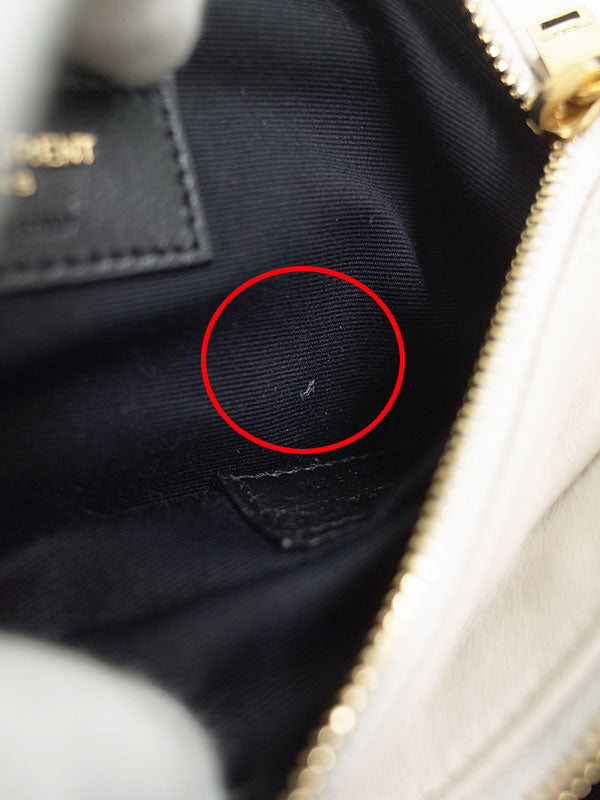 Saint Laurent- Paris Monogram Angie Shoulder Bag Beige Black