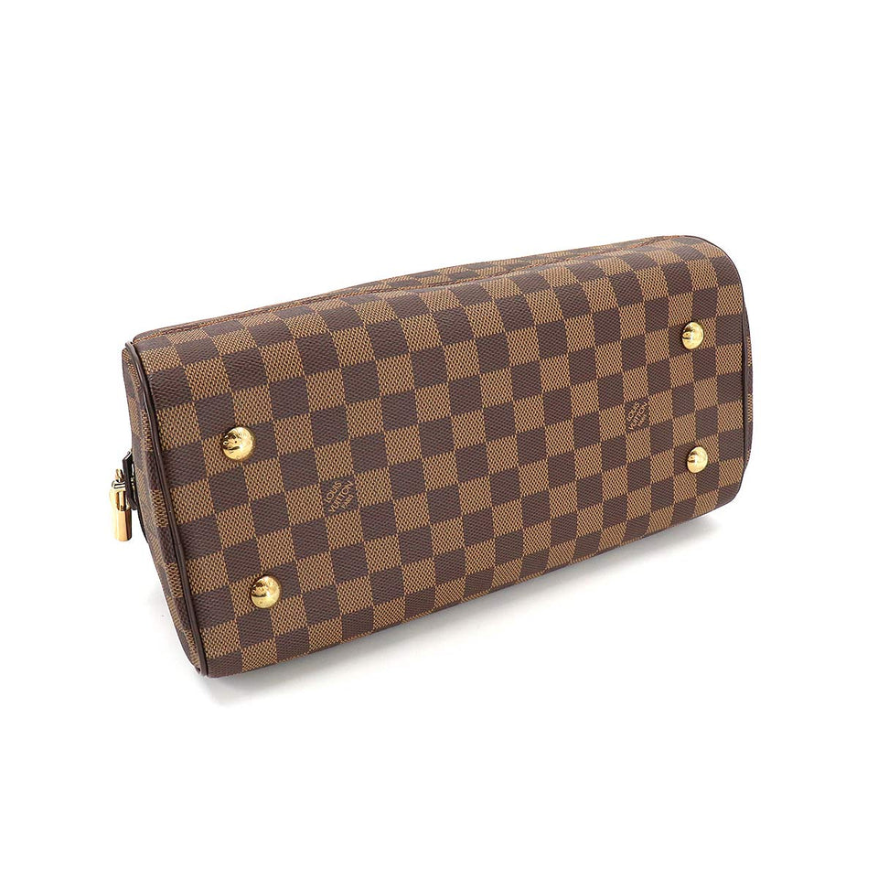 Louis Vuitton Damier Duomo Hand Bag Ebene Gold Metal Fittings