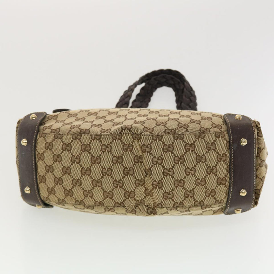 Gucci GG Canvas Shoulder Bag Beige 162900 40110