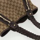 Gucci GG Canvas Shoulder Bag Beige 162900 40110